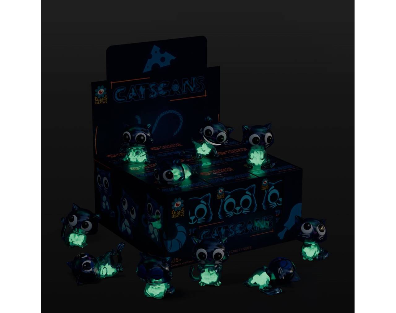 Catscans Glows in the Dark (Cajita sorpresa) - Kaleidos Creative Blind Box Collective Figure