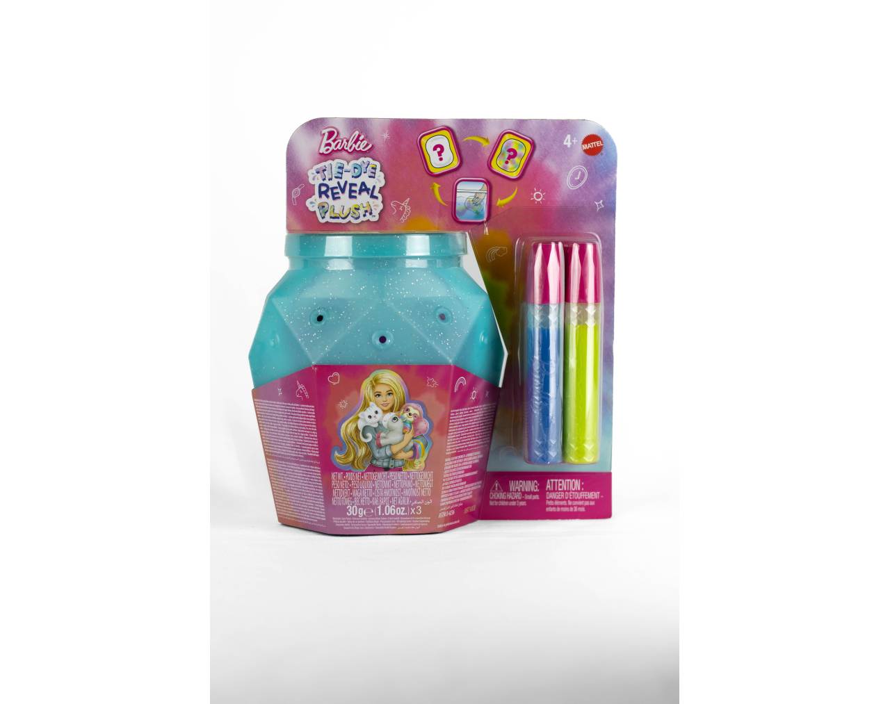 BARBIE TIE-DYE REVEAL PLUSH TURQUOISE PELUCHE SORPRESA