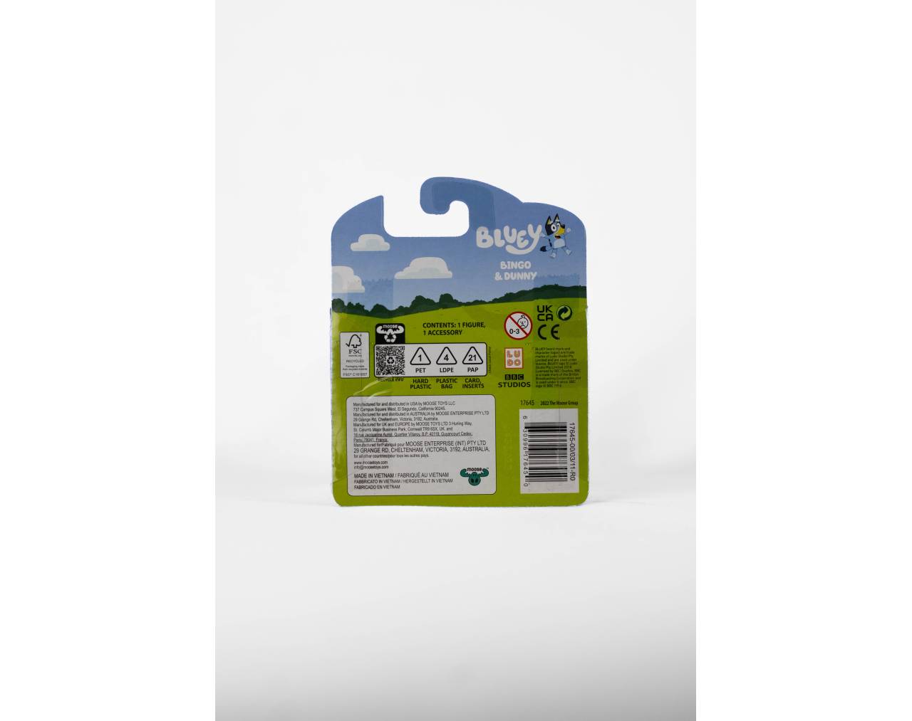 JUGUETE DE BINGO Y DUNNY - BLISTER BLUEY MOOSE