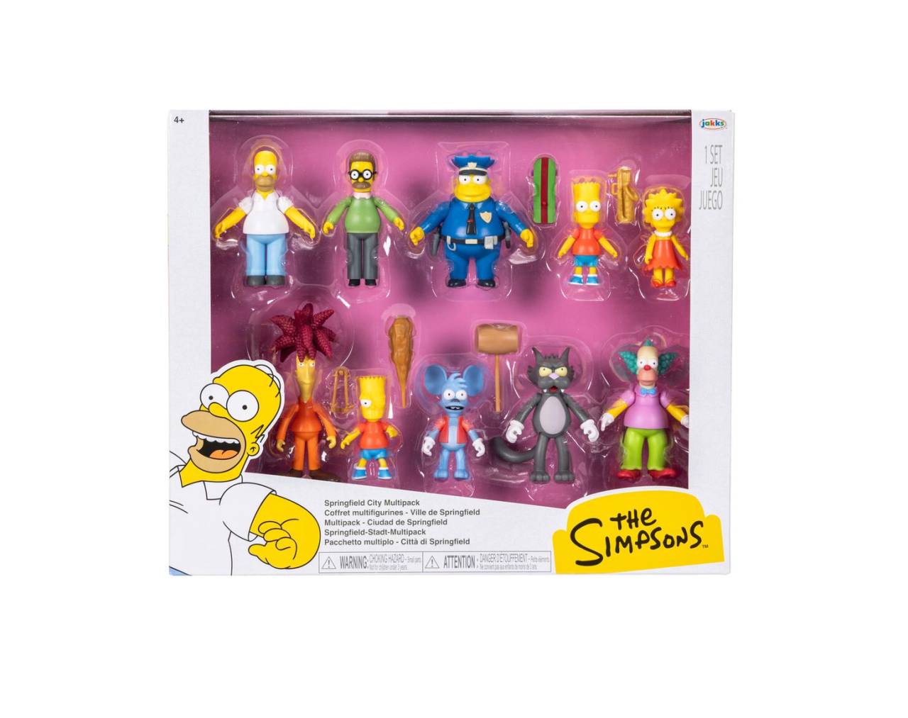 Jakks Pacific The Simpsons, Set de Figuras Coleccionables Springfield City Multipack