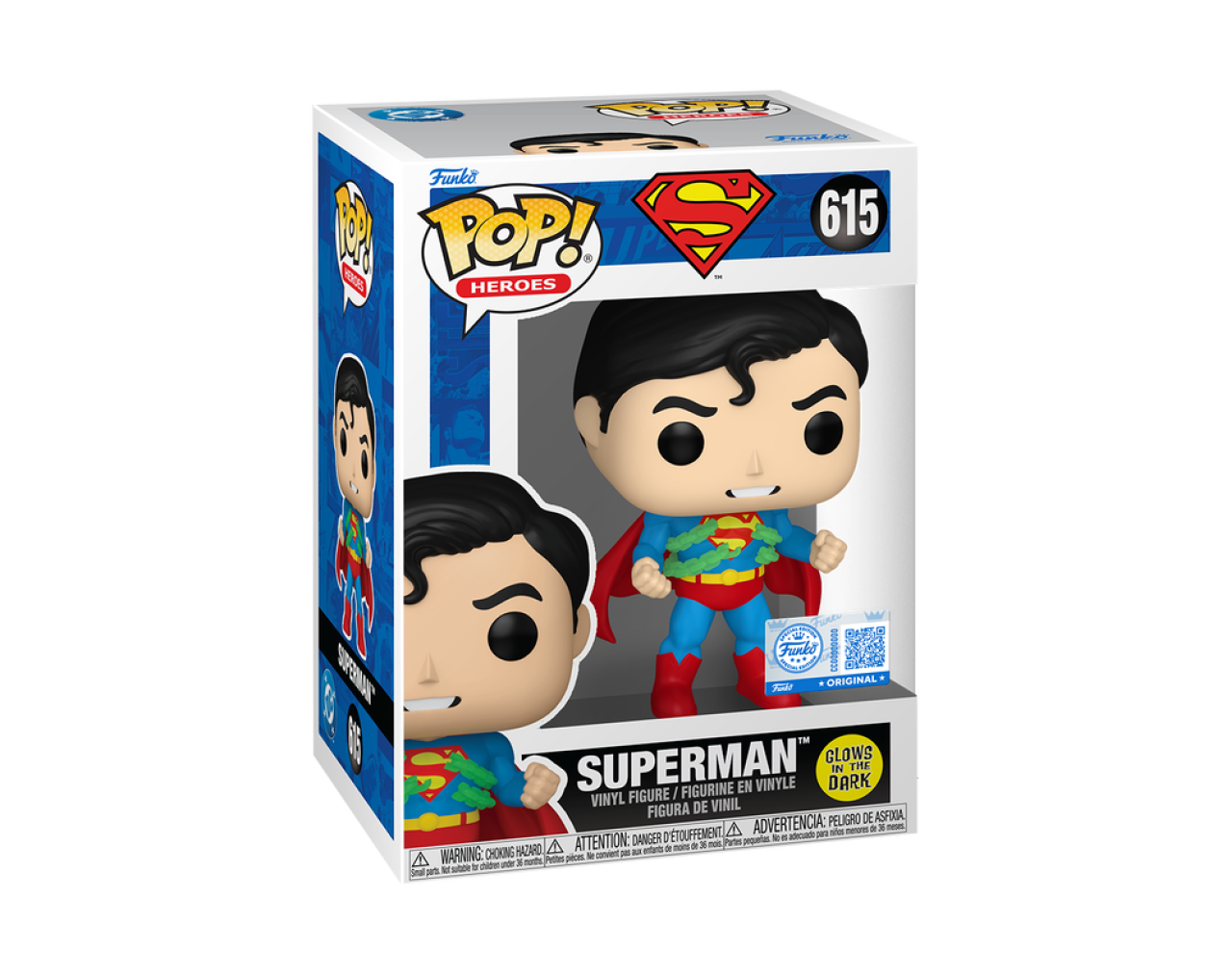 Funko Pop! Superman #615 (Breaking Chains) - Glow In The Dark (Brilla en la Oscuridad)