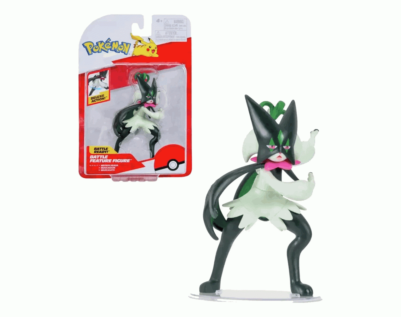 Pokémon Battle Feature Figure: Meowscarada - Deluxe Action - Jazwares