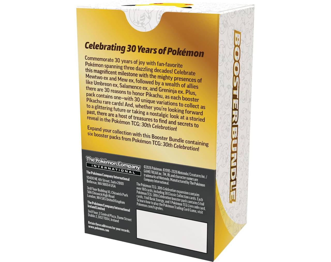 Pokémon 30TH Celebration Booster Bundle