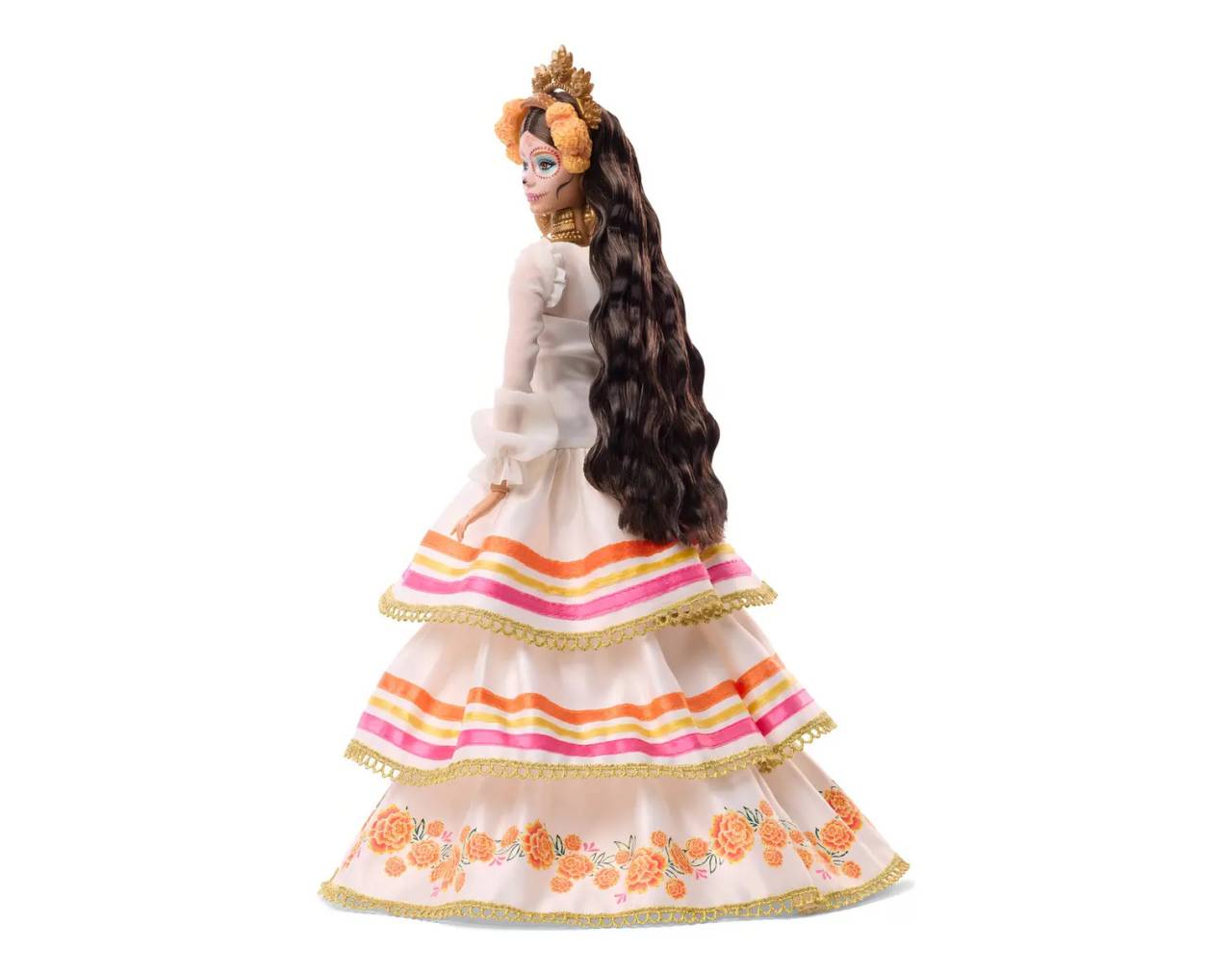 Barbie Signature Muñeca de Colección Día de Muertos 2025 (modelo JBJ05) con Vestido, Corona de Cempasúchil.