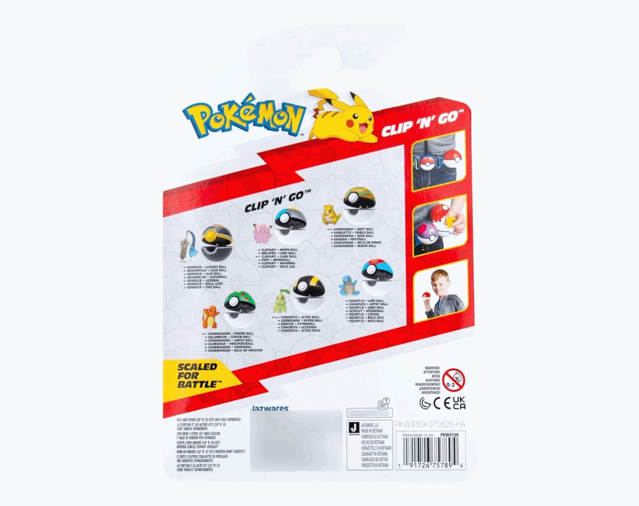 Pokémon Clip 'N' Go: Clefairy & Poké Ball - Jazwares