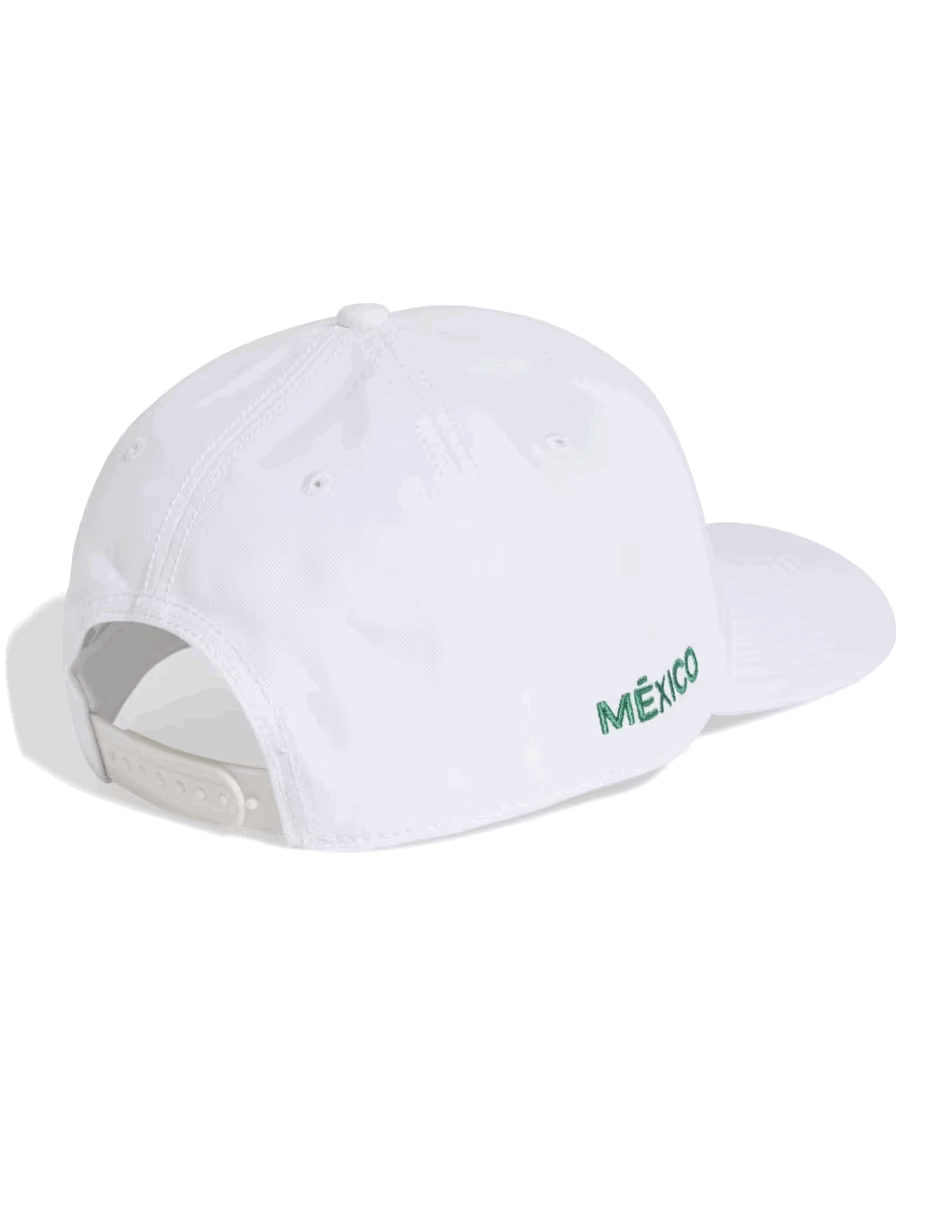 Gorra semicurva snapback para Fútbol Fifa World Cup Selección Nacional de México unisex Blanca 
